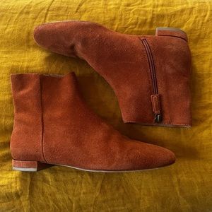 NWOB Doen Bowery rust suede ankle boots size 38.5